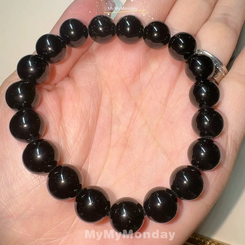 Black Obsidian Bracelet 10mm - Picture 2 of 6